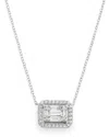 Bloomingdale's Diamond Mosaic Pendant Necklace In 14k White Gold, 0.75 Ct. T. W. - Exclusive In White