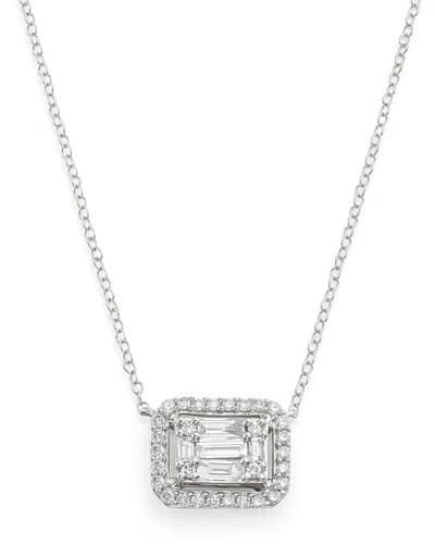 Bloomingdale's Diamond Mosaic Pendant Necklace In 14k White Gold, 0.75 Ct. T. W. - Exclusive