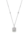 Bloomingdale's Diamond Mosaic Pendant Necklace In 14k White Gold, 0.80 Ct. T. W. - Exclusive In White
