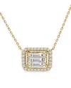 Bloomingdale's Diamond Mosaic Pendant Necklace In 14k Yellow Gold, 0.75 Ct. T. W. - Exclusive In White/gold