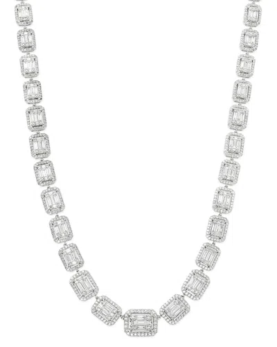 Bloomingdale's Diamond Mosaic Statement Necklace In 14k White Gold, 10.0 Ct. T. W. - Exclusive