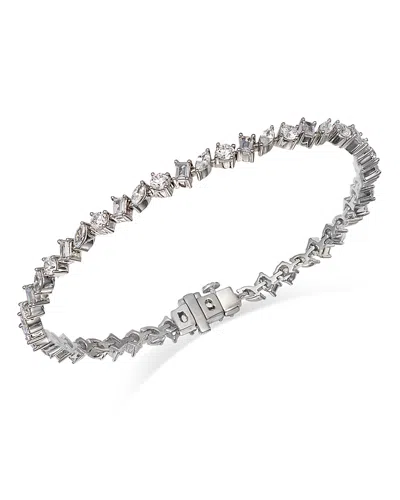 Bloomingdale's Diamond Multi Cut Tennis Bracelet In 14k White Gold, 5.0 Ct. T. W. - Exclusive