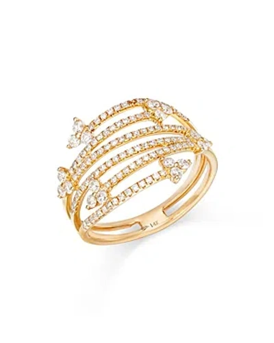 Bloomingdale's Diamond Multirow Arrow Ring In 14k Yellow Gold, 0.55 Ct. T. W.