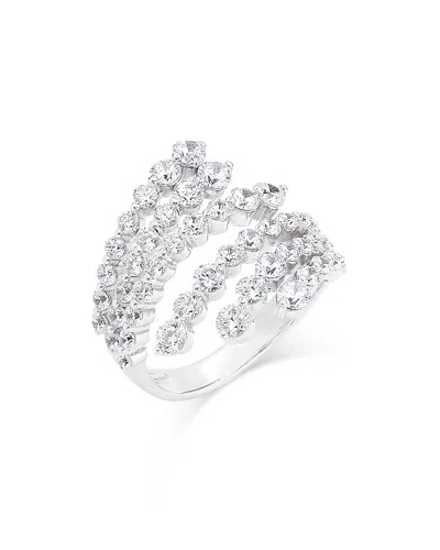 Bloomingdale's Diamond Multirow Bypass Ring In 14k White Gold, 2.75 Ct. T. W.