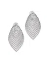 Bloomingdale's Diamond Multirow Statement Drop Earrings In 14k White Gold, 2.50 Ct. T. W. In White