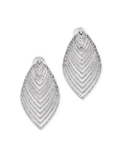 Bloomingdale's Diamond Multirow Statement Drop Earrings In 14k White Gold, 2.50 Ct. T. W.