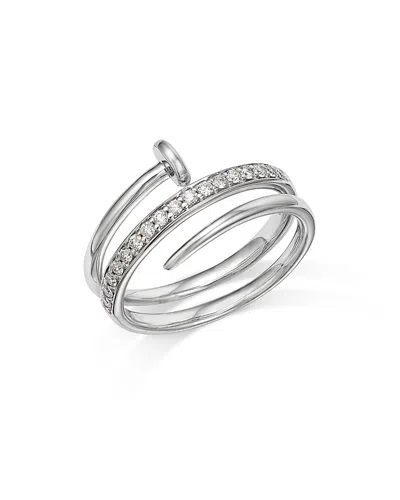 Bloomingdale's Diamond Nail Coil Ring In 14k White Gold, 0.20 Ct. T. W. - Exclusive