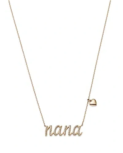 Bloomingdale's Diamond Nana Necklace In 14k Yellow Gold, 0.17 Ct. T. W. - Exclusive