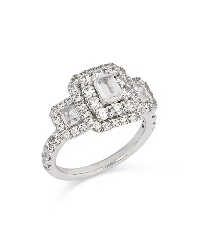 Bloomingdale's Diamond Octagon & Round Halo Engagement Ring In 14k White Gold, 2.5 Ct. T. W
