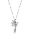 Bloomingdale's Diamond Palm Tree Pendant Necklace In 14k White Gold, .25 Ct. T. W. - Exclusive In White