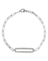 Bloomingdale's Diamond Paperclip Bracelet In 14k White Gold, 0.30 Ct. T. W. - 100% Exclusive In White