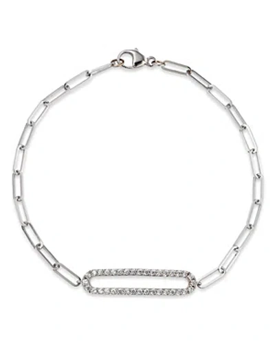 Bloomingdale's Diamond Paperclip Bracelet In 14k White Gold, 0.30 Ct. T. W. - 100% Exclusive