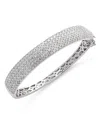 Bloomingdale's Diamond Pave Bangle Bracelet In 14k White Gold, 5.0 Ct. T. W. In White