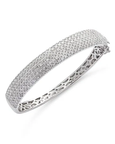 Bloomingdale's Diamond Pave Bangle Bracelet In 14k White Gold, 5.0 Ct. T. W.