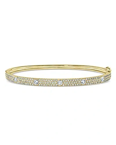 Bloomingdale's Diamond Pave Bangle Bracelet In 14k Yellow Gold, 1.45 Ct. T. W. - Exclusive In White/gold
