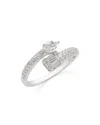 Bloomingdale's Diamond Pave Bypass Ring In 14k White Gold, 0.60 Ct. T. W. - Exclusive In White