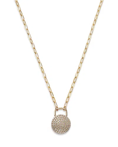 Bloomingdale's Diamond Pave Disc Pendant Necklace In 14k Yellow Gold, 0.70 Ct. T. W. - Exclusive