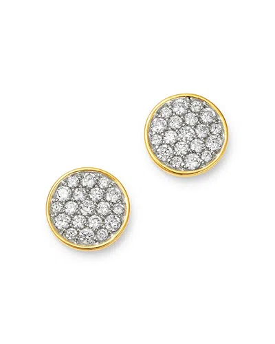 Bloomingdale's Diamond Pave Disc Stud Earrings In 14k Gold, 1.0 Ct. T. W. - Exclusive In White/gold