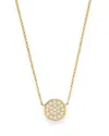 Bloomingdale's Diamond Pave Disk Pendant In 14k Yellow Gold, 0.25 Ct. T. W. In Yellow Gold/white Diamonds