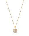 Bloomingdale's Diamond Pave Heart Pendant Necklace In 14k Yellow Gold, 0.40 Ct. T. W. In Gold
