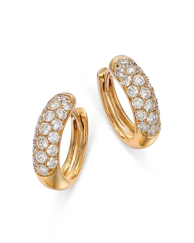 Bloomingdale's Diamond Pave Hoop Earrings In 14k Yellow Gold, 1.0 Ct. T. W.