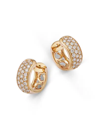 Bloomingdale's Diamond Pave Huggie Hoop Earrings In 14k Yellow Gold, 0.45 Ct. T. W.