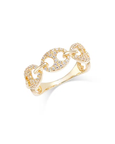Bloomingdale's Diamond Pave Mariner Link Ring In 14k Yellow Gold, 0.30 Ct. T. W.