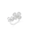 Bloomingdale's Diamond Pear & Round Flower Ring In 14k White Gold, 1.50 Ct. T. W. In White