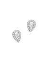 Bloomingdale's Diamond Pear Shape Stud Earrings In 14k White Gold, .20 Ct. T. W. - Exclusive In White
