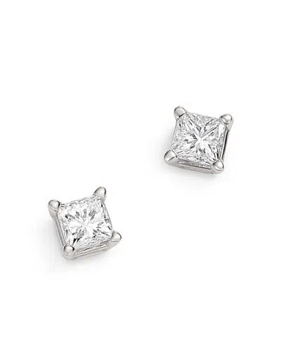 Bloomingdale's Diamond Princess-cut Studs In 14k White Gold, 0.25 Ct. T. W. - Exclusive