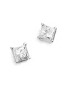 Bloomingdale's Diamond Princess-cut Studs In 14k White Gold, 0.50 Ct. T. W. - Exclusive In White