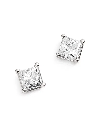 Bloomingdale's Diamond Princess-cut Studs In 14k White Gold, 0.50 Ct. T. W. - Exclusive