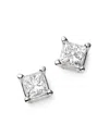 Bloomingdale's Diamond Princess-cut Studs In 14k White Gold, 0.75 Ct. T. W. - Exclusive In White