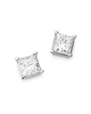 Bloomingdale's Diamond Princess-cut Studs In 14k White Gold, 1.0 Ct. T. W. - Exclusive In White