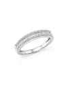 Bloomingdale's Diamond Round & Baguette Band In 14k White Gold, 0.25 Ct. T. W. - Exclusive In White