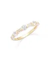 Bloomingdale's Diamond Round & Baguette Band In 14k Yellow Gold, 0.75 Ct. T. W. In Gold