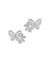 Bloomingdale's Diamond Round & Baguette Butterfly Stud Earrings In 14k White Gold, 0.65 Ct. T. W. - Exclusive In White
