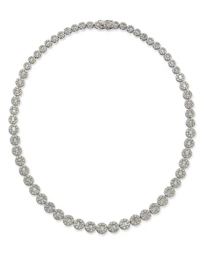 Bloomingdale's Diamond Round & Baguette Collar Necklace In 14k White Gold, 10.50 Ct. T. W. - Exclusive