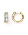Bloomingdale's Diamond Round & Baguette Hoop Earrings In 14k Yellow Gold, 0.85 Ct. T. W. - Exclusive In Gold