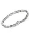 Bloomingdale's Diamond Round & Baguette Tennis Bracelet In 14k White Gold, 3.0 Ct. T. W. In White