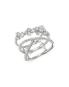 Bloomingdale's Diamond Scattered Crossover Ring In 14k White Gold, 0.80 Ct. T. W. - Exclusive In White