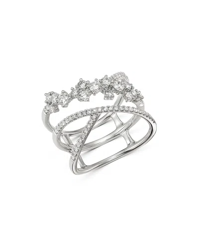 Bloomingdale's Diamond Scattered Crossover Ring In 14k White Gold, 0.80 Ct. T. W. - Exclusive