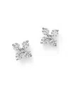 Bloomingdale's Diamond Small Clover Studs In 14k White Gold, .35 Ct. T. W. In White