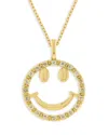 Bloomingdale's Diamond Smiley Face Pendant Necklace In 14k Yellow Gold, 0.10 Ct. T. W. - Exclusive In Gold