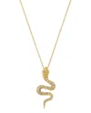 Bloomingdale's Diamond Snake Pendant Necklace In 14k Yellow Gold, 0.22 Ct. T. W. - Exclusive In White/gold