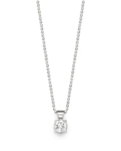 Bloomingdale's Diamond Solitaire Pendant In 18k White Gold, 0.30 Ct. T. W. - Exclusive
