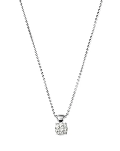 Bloomingdale's Diamond Solitaire Pendant In 18k White Gold, 0.50 Ct. T. W. - Exclusive