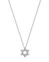 Bloomingdale's Diamond Star Of David Pendant Necklace In 14k White Gold, 0.14 Ct. T. W. In White