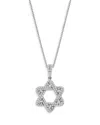 Bloomingdale's Diamond Star Of David Pendant Necklace In 14k White Gold, 0.33 Ct. T. W. - Exclusive In White