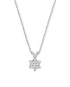 Bloomingdale's Diamond Star Of David Pendant Necklace In 14k White Gold, .25 Ct. T. W. In White
